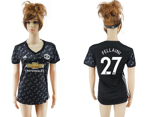 Women's Manchester United #27 Fellaini Away Soccer Club Jersey - Click Image to Close